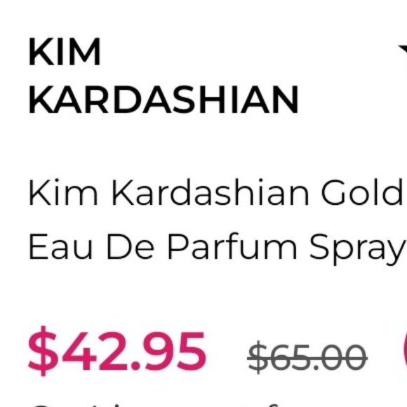 Kim Kardashian Gold Parfum spray. 3.4 oz - Picture 2 of 3